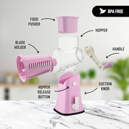Zulay Kitchen Grater Easy to Use Stainless Steel for Busy Home Chefs