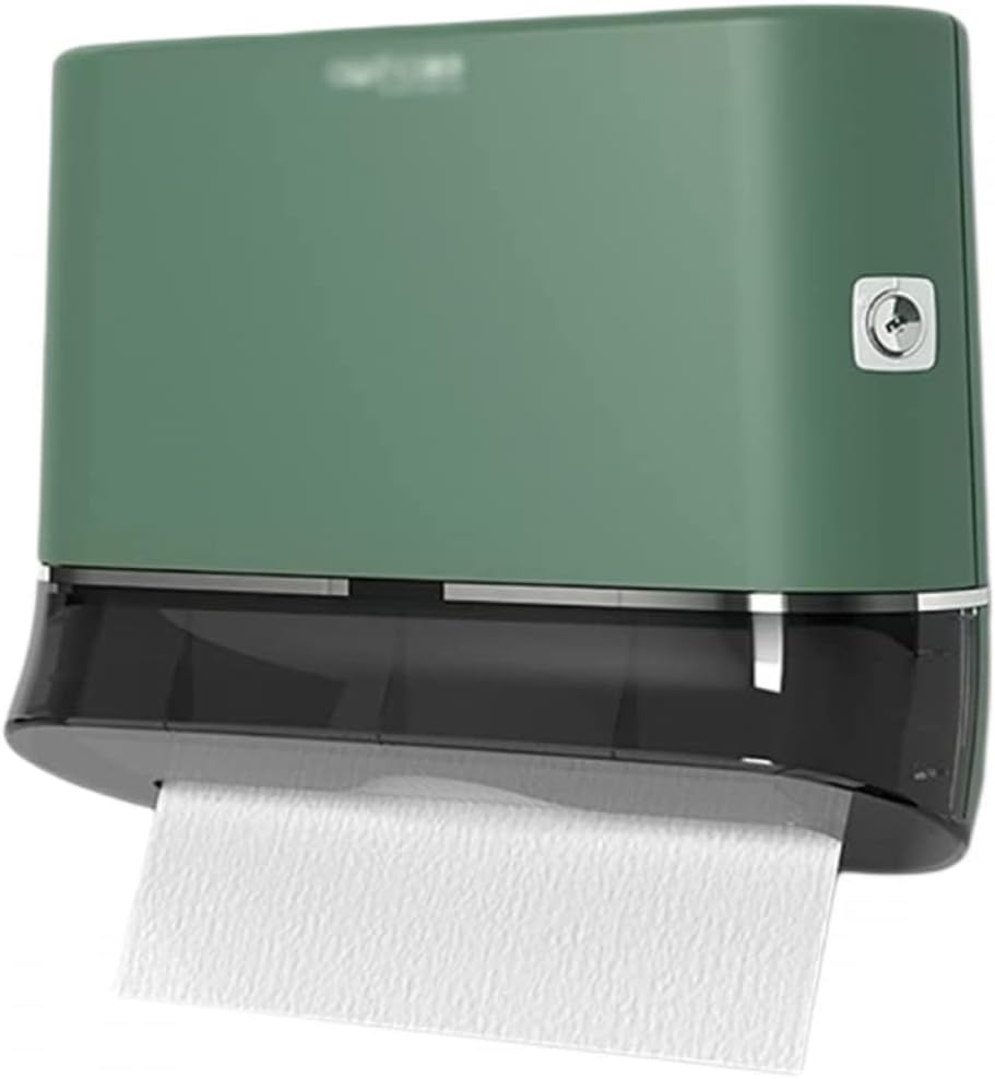 Green Wall-Mounted Paper Towel Dispenser 200 Pack