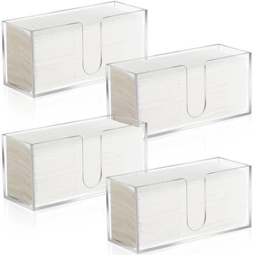 4-Pack Acrylic Dispenser with Multi-Fold Compatibility