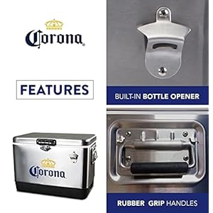   Corona-Exclusive-Ice-Chest-Beverage-Cooler-with-Bottle-Opener-51-Liter-54-Quart-for-Camping-Beach-RV-BBQs-Tailgating-Fishing