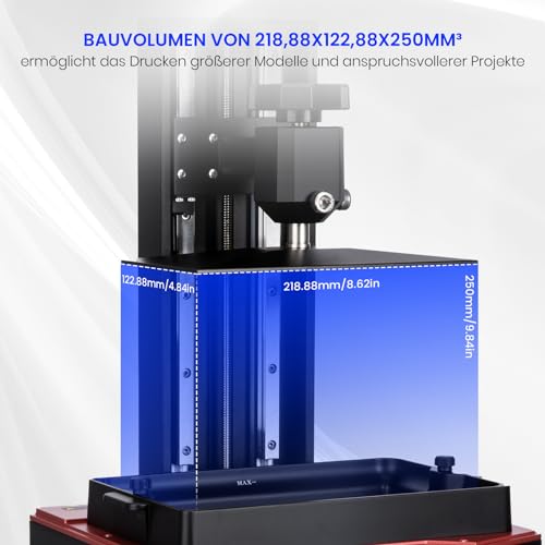 ELEGOO Saturn 3 Resin 3D Drucker, MSLA UV Harz Drucker mit 12K 10 Zoll Monochrom LCD, Luftreiniger und Displayschutzfolie, 218,88 x 122,88 x 250 mm³ Größere Druckgröße – Bild 4