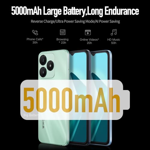 Wiko T20 Smartphone 4 GB + 128 GB, 5000 mAh Batterie, 6,56-Zoll-HD+-Display, Octa-Core-Prozessor, Android 13 Mobile Phone, 4G Dual-SIM, Fingerabdruck/OTG/3 Steckplätze/3,5-mm-Buchse,Blau – Bild 3