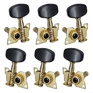 Lot de 6 mécaniques d’accordage d’instruments fiables pour guitare folk acoustique (3L3R Noir) - Les Beatles, Paul McCartney, John Lennon, RIngo Starr, George Harrison