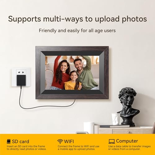 KODAK 10.1 Inch WiFi Digital Picture Frame with 32GB Storage, Electronic Smart Digital Photo Frame 1280x800 IPS Touch Screen, Auto-Rotate, Share Moments Instantly Gifts for Women Mothers Day Christmas - Image 6