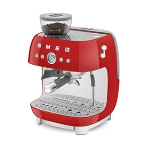 Smeg Semi-Automatic Espresso Machine (Red) Smeg Semi Automatic Espresso Machine Red