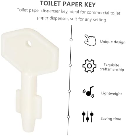 3pcs Universal Toilet Paper Dispenser Key Plastic Replacement for Commercial Use