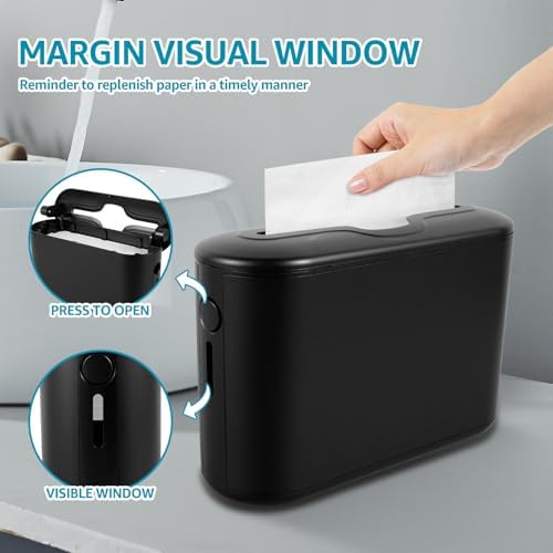 Large Non-Slip Counter Top Towel Dispenser with Smooth Release Black