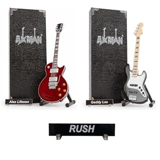 Ensemble de guitare miniature Rush | Geddy Lee | Alex Lifeson - Les Beatles, Paul McCartney, John Lennon, RIngo Starr, George Harrison
