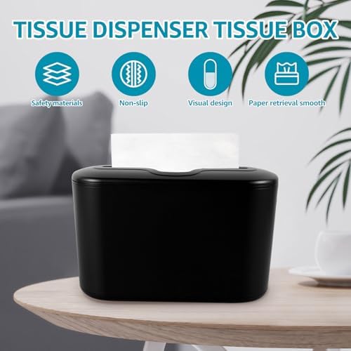 Large Non-Slip Counter Top Towel Dispenser with Smooth Release Black