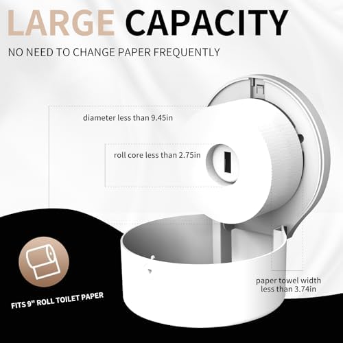 Durable Black Commercial Toilet Paper Dispenser for Home Public Use