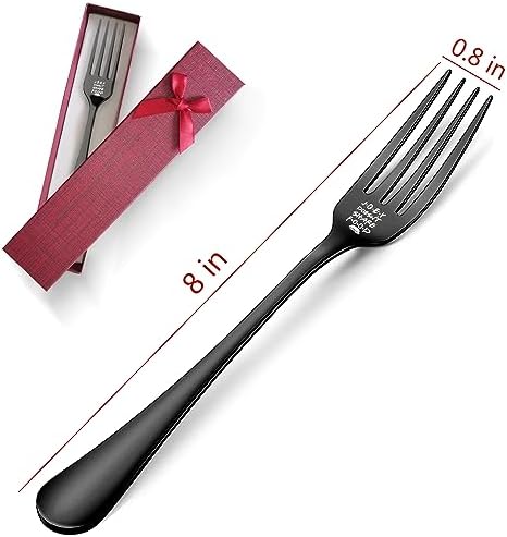 PZJIEAN Joey Doesnt Share Food Fork Black Engraved
