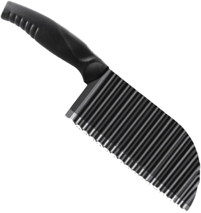 Zerodeko Stainless Steel Wave Slicer Comfortable Grip Black