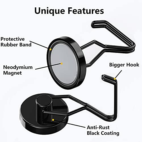Tohoer 100LBS Neodymium Magnetic Hooks Heavy Duty