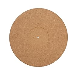 Tapis de Plateau Tournant en Liège Souple, Tapi Feutrine Antistatique Revêtement Slipmat Universel pour Disque Vinyle avec Nettoyeur Central Retrait Améliore Son pour Disques LP 12 Pouces Brun - Les Beatles, Paul McCartney, John Lennon, RIngo Starr, George Harrison