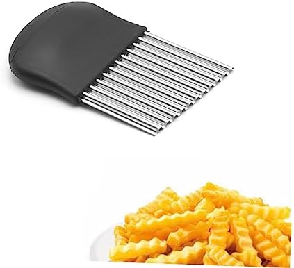 Quick Fun Slicer - Double Blade Crinkle Slicer for Onions Potatoes