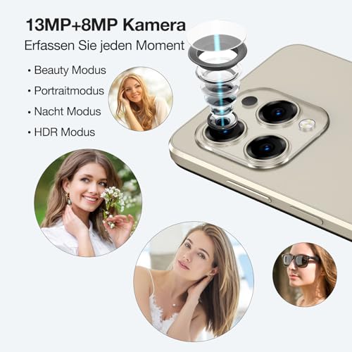 DOOGEE N55 (9GB+128GB) Handy Ohne Vertrag Android 14 Octa Core 6.56" HD+ IPS Display 90Hz Smartphone Ohne Vertrag 5150mAh Akku, 13MP + 8MP Kamera, Dual 4G LTE + 5G Wi Fi Handy Günstig, GPS, OTG, BT5.0 – Bild 7