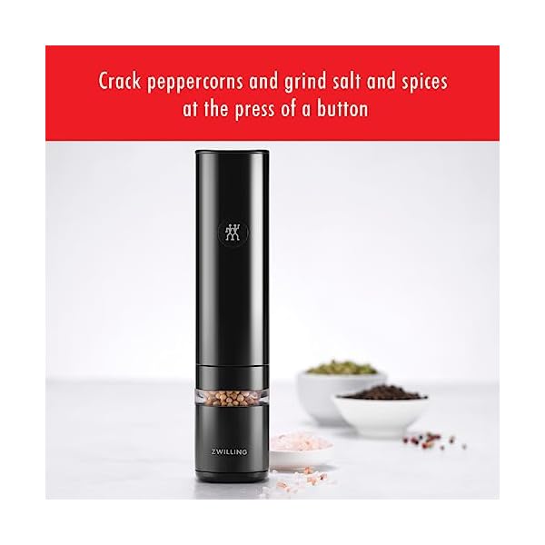 Zwilling enfinigy electric saltpepper mill black  urban country home decor