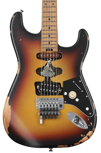 EVH Frankenstein MN Vintage Sunburst – Guitare Électrique - Les Beatles, Paul McCartney, John Lennon, RIngo Starr, George Harrison EVH Frankenstein MN Vintage Sunburst - Guitare Électrique