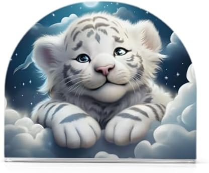 Stylish Tiger Napkin Holder 2pc Compact 41x49x197in