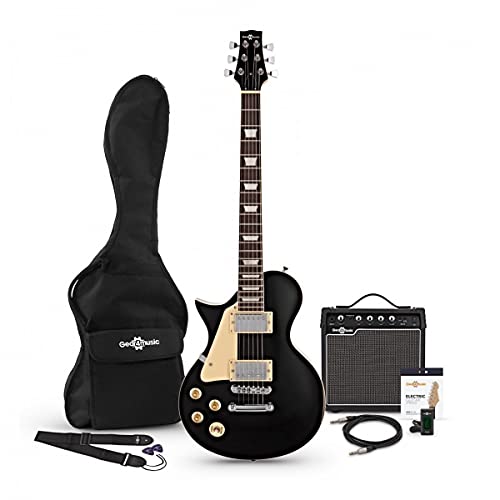 Guitare électrique gauchère pour débutant(e) s avec ampli 15W par Gear4music - Les Beatles, Paul McCartney, John Lennon, RIngo Starr, George Harrison Guitare électrique gauchère pour débutant(e) s avec ampli 15W par Gear4music