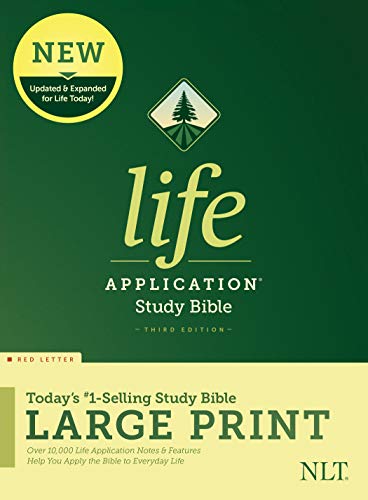 Tyndale NLT Life Application Study Bible, Third Edition, Large Print (Hardcover, Red Letter) – New Living Translation Bible, Large Print Study Bible for Enhanced Readability