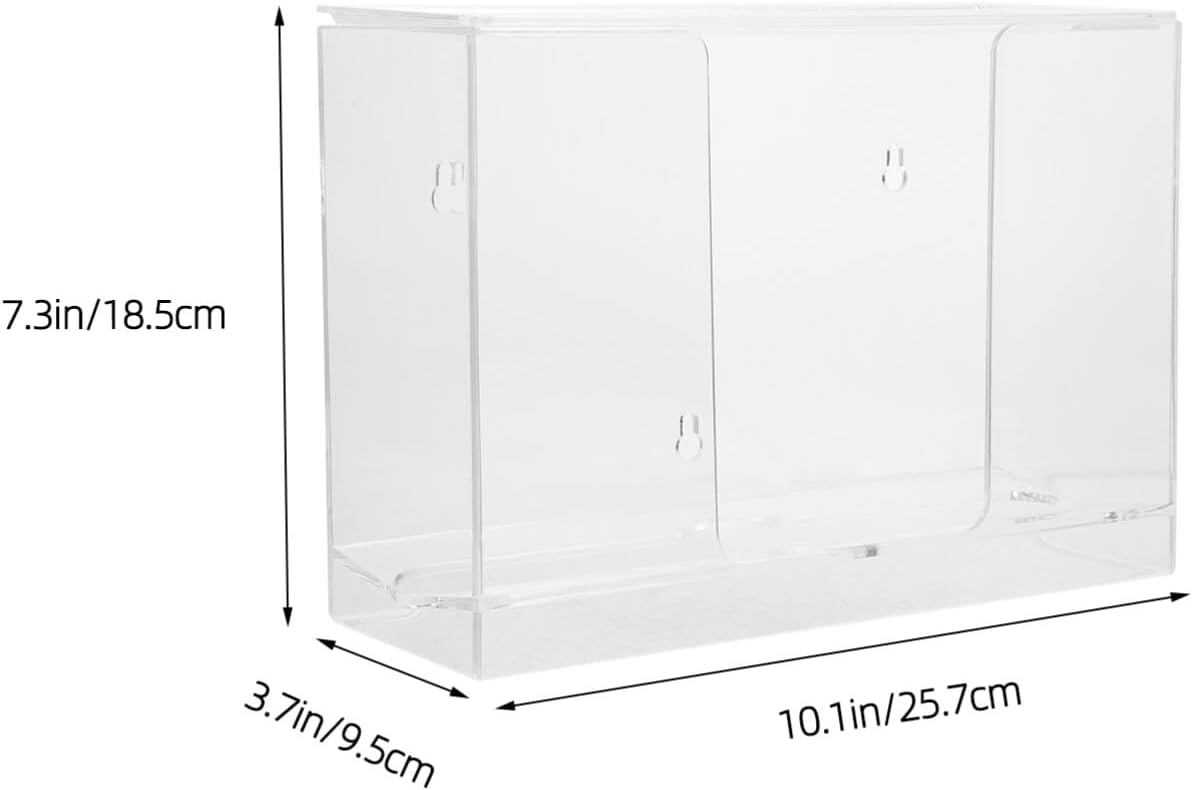 SOLUSTRE Tissue Box Organizer Wall-Mounted Clear Dispenser for Commercial Use