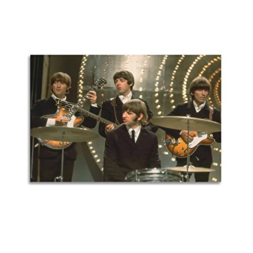 Poster décoratif sur toile The Beatles Star Art – Décoration murale moderne pour chambre à coucher – 30 x 45 cm - Les Beatles, Paul McCartney, John Lennon, RIngo Starr, George Harrison Poster décoratif sur toile The Beatles Star Art - Décoration murale moderne pour chambre à coucher - 30 x 45 cm