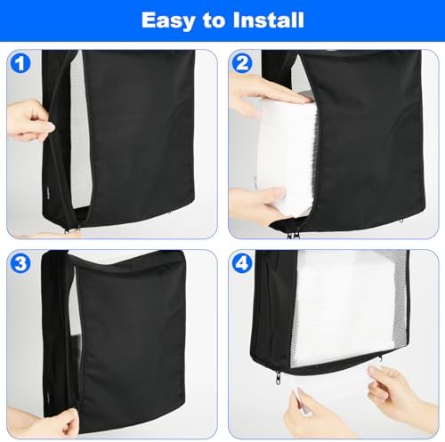 Hanging Camping Paper Towel Holder with Adjustable Strap
