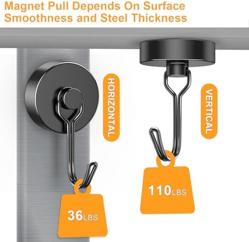 Sturdy Magnetic Hook Set for Home Office Use