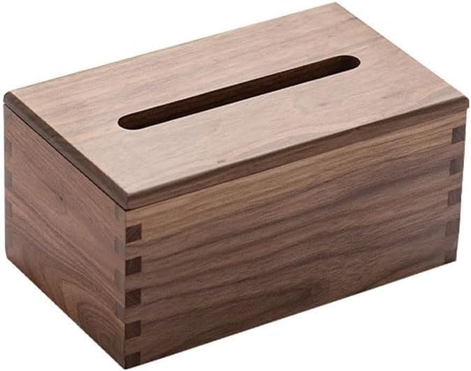 Compact Wooden Tissue Box Space-Saving Removable Holder for Home Away