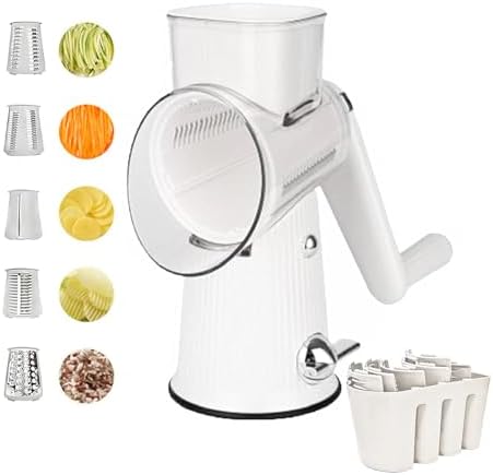 5-in-1 Vegetable Slicer with Blade Storage White