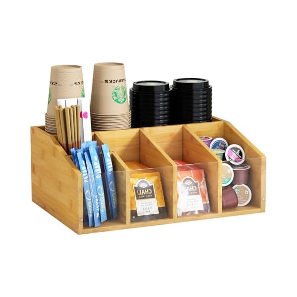   Coffee-Station-Organizer-Coffee-Bar-Organizer-for-Countertop-Farmhouse-Coffee-Caddy-with-Removable-Dividers-Office-Coffee-Bar-Accessories-and-Organizer-for-Coffee-Pods-Syrup-Cups-and-Stirrer
