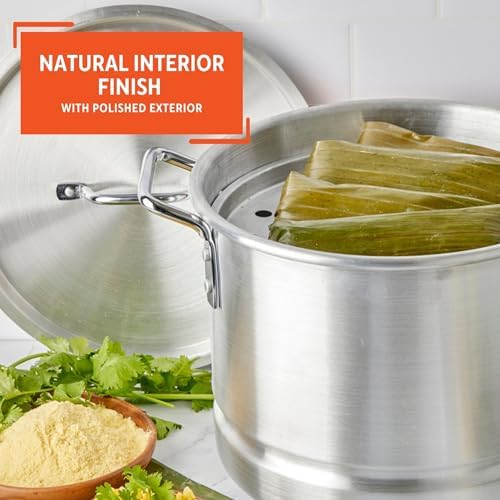 IMUSA 24qt Aluminum Steamer Durable Eco-Friendly Cookware for Kitchen Use