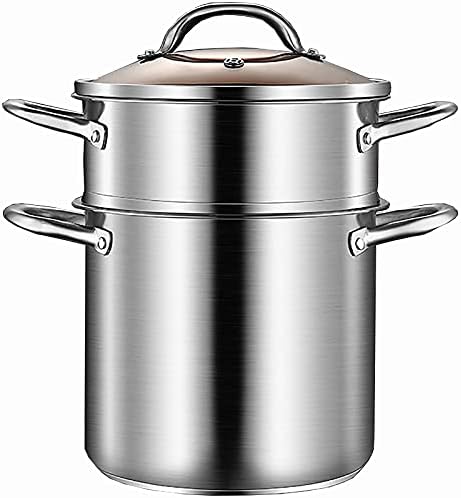 High Capacity Stainless Steel Soup Pot with Steamer 28Cm