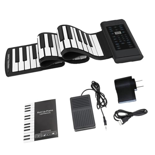 Piano Électronique 88 Touches USB Portable Flexible ABS Clavier Souple En Silicone Piano Numérique Enroulable Avec Pédale De Sustain(88 Black) - Les Beatles, Paul McCartney, John Lennon, RIngo Starr, George Harrison Piano Électronique 88 Touches USB Portable Flexible ABS Clavier Souple En Silicone Piano Numérique Enroulable Avec Pédale De Sustain(88 Black)