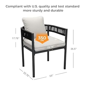 Grand patio Outdoor Dining Set for 6, 7-Piece Patio Table and Chairs Set, Metal Woven Wicker Fixed Patio Chairs with Thickened Cushions & 1 Rectangular Woodgrain Dining Table with Umbrella Hole Grand patio Outdoor Dining Set for 6 7 Piece Patio Table and Chairs Set Metal Woven Wicker Fixed Patio Chairs with Thickened Cushions 1 Rectangular Woodgrain Dining Table with Umbrella Hole