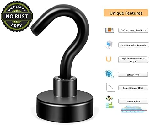 Neosmuk Magnetic Hooks Black 32lb