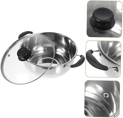 Stainless Steel Soup Pot Multi-Layer Cooking Lid Eco-Friendly Durable