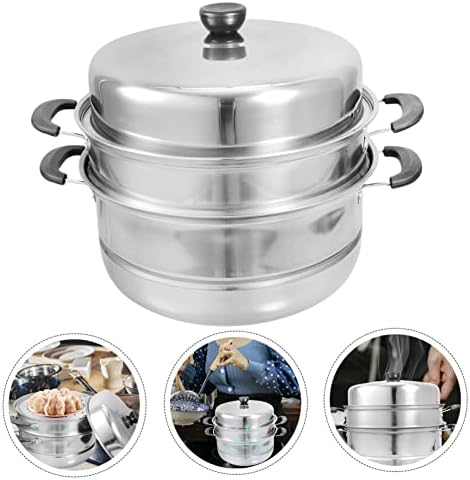 GLEAVI 3-Tier Steaming Pot Set with Basket