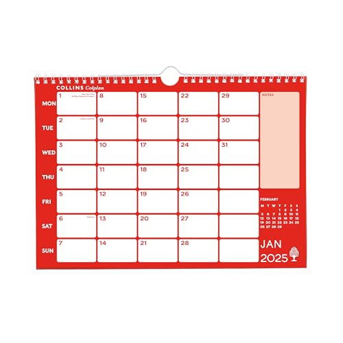 Collins Colplan 2025 - A4 Wiro Monthly Memo Calendar (CMCA4-25) - Large Wiro Bound Paper Calendar