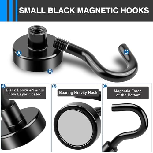 Strong Magnetic Hooks for Refrigerators and More