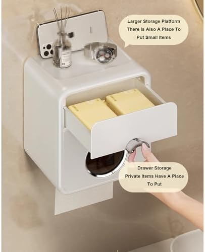 Space-Saving Wall-Mounted Bathroom Tissue Holder