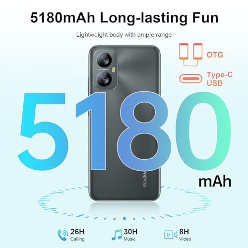 Blackview A52 Pro (12GB+128GB) Smartphone Ohne Vertrag, 5180mAh 90Hz/6.52" HD+ Handy günstig, 13MP+5MP Kamera, Octa-Core/Fingerabdruck/3,5 mm Jack/GPS/OTG Dual SIM 4G Simlockfreie Handys – Bild 6