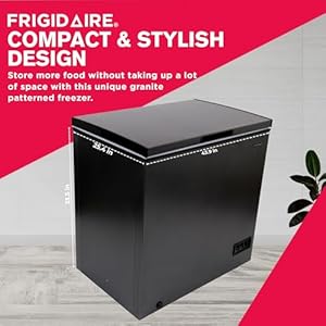   Frigidaire-EFRF70136COM-Chest-Deep-Freezer-7-Cu-Ft-Capacity-Granita-Rugged-Design-Adjustable-Thermostat-Removable-Vinyl-Coated-Wire-Basket-Easy-Defrost-Drain