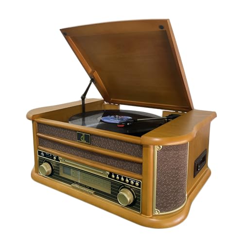 Platine Vinyle 3 Vitesses avec télécommande, Tourne-Disque Vinyle avec CD Cassette Radio AM/FM USB Aux-in RCA-Out - Les Beatles, Paul McCartney, John Lennon, RIngo Starr, George Harrison Platine Vinyle 3 Vitesses avec télécommande, Tourne-Disque Vinyle avec CD Cassette Radio AM/FM USB Aux-in RCA-Out