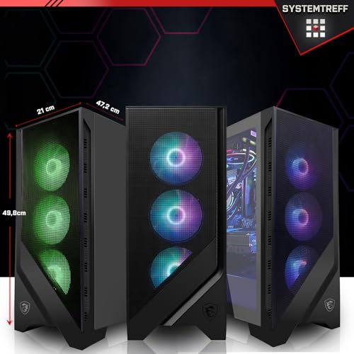 SYSTEMTREFF High-End Gaming PC Intel Core i9-12900K 16x5.2GHz | Nvidia GeForce RTX 4070 Ti Super 16GB DX12 | 1TB M.2 NVMe | 32GB DDR5 RAM | WLAN Desktop Computer Rechner für Gamer, Zocker & Streamer – Bild 8