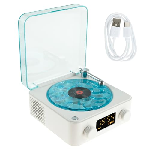The Waves – Enceinte Bluetooth – Lecteur de disque vinyle avec lumières et temps réglables – Batterie rechargeable de 1500 mAh – Portable – Vintage – Pour bureau, chambre à coucher, fête - Les Beatles, Paul McCartney, John Lennon, RIngo Starr, George Harrison The Waves - Enceinte Bluetooth - Lecteur de disque vinyle avec lumières et temps réglables - Batterie rechargeable de 1500 mAh - Portable - Vintage - Pour bureau, chambre à coucher, fête