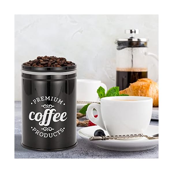   3-Piece-Food-Jars-Canisters-Sets-Airtight-Coffee-Container-Tea-Organizer-And-Sugar-Canister-Rustic-Farmhouse-Decor-for-Kitchen-Countertop-Black
