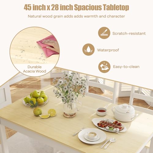 Nafortkitchentablesetfor4solidwooddiningtableandchairssetof4farmhousedinnertablesetwrubberwoodlegsmidcenturymoderndinettesetforkitchendiningroom Urban Country Home Decor Nafort kitchen table set for 4 solid wood dining table and chairs set of 4 farmhouse dinner table set wrubber wood legs mid century modern dinette set for kitchen dining room urban country home decor