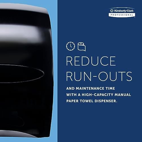 Sanitouch Manual Hard Roll Towel Dispenser Black 1263x1613x102